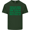 Back on My Bar Stool St. Patrick's Day Mens Cotton T-Shirt Tee Top Forest Green