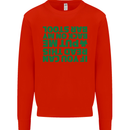 Back on My Bar Stool St. Patrick's Day Mens Sweatshirt Jumper Bright Red