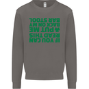 Back on My Bar Stool St. Patrick's Day Mens Sweatshirt Jumper Charcoal
