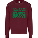 Back on My Bar Stool St. Patrick's Day Mens Sweatshirt Jumper Maroon