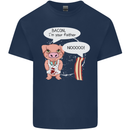 Bacon I'm Your Father Funny Food Diet Mens Cotton T-Shirt Tee Top Navy Blue