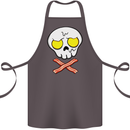 Bacon & Egg Skull & Crossbones Funny Cotton Apron 100% Organic Dark Grey