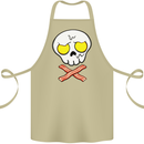 Bacon & Egg Skull & Crossbones Funny Cotton Apron 100% Organic Khaki