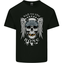 Bad 2 the Bone Biker Skull Angel Motorcycle Kids T-Shirt Childrens Black