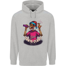Bad Santa Claus Funny Skull Beer Alcohol Mens 80% Cotton Hoodie Sports Grey