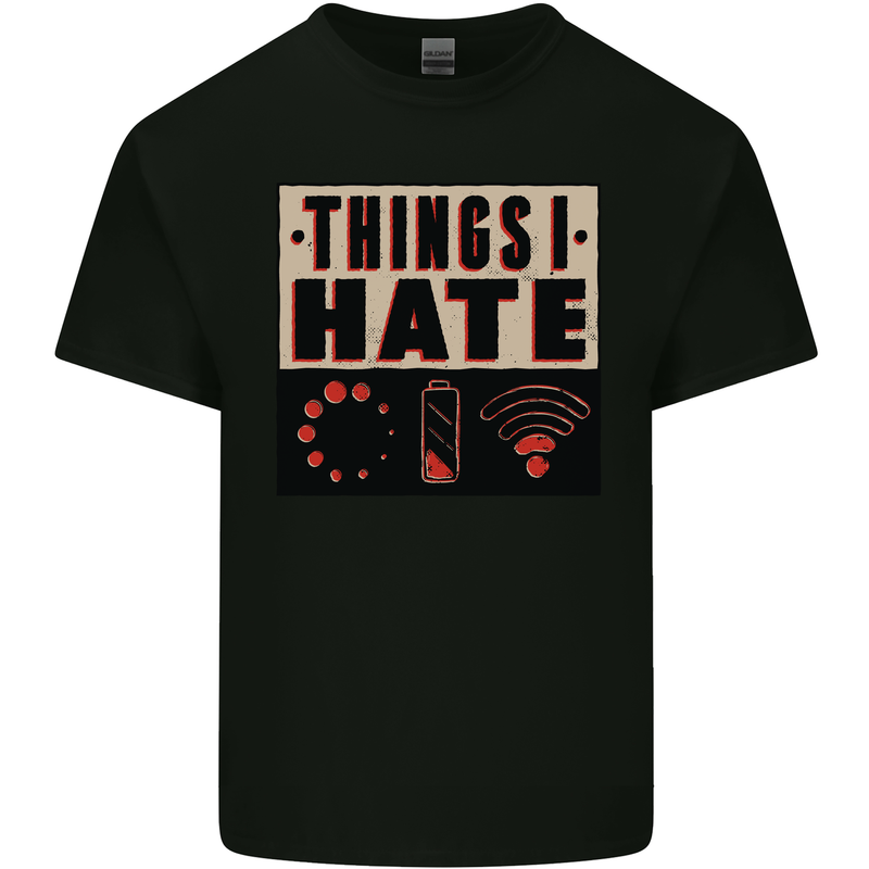 Bad Wifi Low Battery Lag Gaming Gamer Phone Mens Cotton T-Shirt Tee Top Black