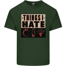 Bad Wifi Low Battery Lag Gaming Gamer Phone Mens Cotton T-Shirt Tee Top Forest Green