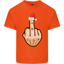 Bah Humbug Finger Flip Funny Christmas Rude Kids T-Shirt Childrens Orange