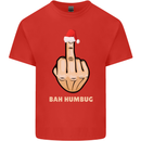 Bah Humbug Finger Flip Funny Christmas Rude Kids T-Shirt Childrens Red
