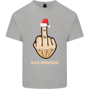 Bah Humbug Finger Flip Funny Christmas Rude Kids T-Shirt Childrens Sports Grey