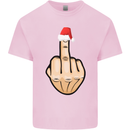 Bah Humbug Finger Flip Funny Christmas Rude Mens Cotton T-Shirt Tee Top Light Pink