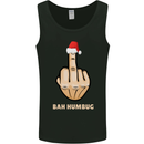 Bah Humbug Finger Flip Funny Christmas Rude Mens Vest Tank Top Black