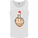 Bah Humbug Finger Flip Funny Christmas Rude Mens Vest Tank Top White