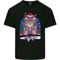 Bah Humbug Grumpy Christmas Owls Mens Cotton T-Shirt Tee Top Black