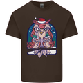 Bah Humbug Grumpy Christmas Owls Mens Cotton T-Shirt Tee Top Dark Chocolate