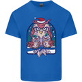 Bah Humbug Grumpy Christmas Owls Mens Cotton T-Shirt Tee Top Royal Blue