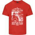 Balls & Beard Biker Motorcycle Motorbike Mens Cotton T-Shirt Tee Top Red