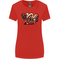 Banksy Style Fake Chinese Dragon Womens Wider Cut T-Shirt Red