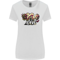 Banksy Style Fake Chinese Dragon Womens Wider Cut T-Shirt White
