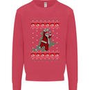 Basketball Santa Player Christmas Funny Kids Sweatshirt Jumper Heliconia