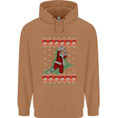 Basketball Santa Player Christmas Funny Mens 80% Cotton Hoodie Caramel Latte