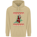 Basketball Santa Player Christmas Funny Mens 80% Cotton Hoodie Sand