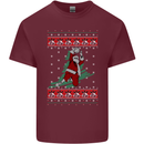 Basketball Santa Player Christmas Funny Mens Cotton T-Shirt Tee Top Maroon