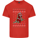 Basketball Santa Player Christmas Funny Mens Cotton T-Shirt Tee Top Red