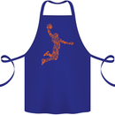 Basketball Word Art Cotton Apron 100% Organic Royal Blue