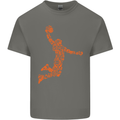 Basketball Word Art Mens Cotton T-Shirt Tee Top Charcoal