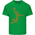 Basketball Word Art Mens Cotton T-Shirt Tee Top Irish Green