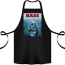 Bass Fishing Parody Fuuny Fisherman Cotton Apron 100% Organic Black