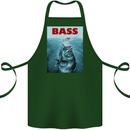 Bass Fishing Parody Fuuny Fisherman Cotton Apron 100% Organic Forest Green