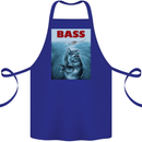 Bass Fishing Parody Fuuny Fisherman Cotton Apron 100% Organic Royal Blue