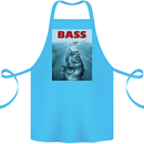 Bass Fishing Parody Fuuny Fisherman Cotton Apron 100% Organic Turquoise