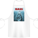 Bass Fishing Parody Fuuny Fisherman Cotton Apron 100% Organic White