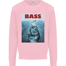 Bass Fishing Parody Fuuny Fisherman Mens Sweatshirt Jumper Light Pink