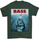 Bass Fishing Parody Fuuny Fisherman Mens T-Shirt Cotton Gildan Forest Green