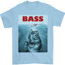 Bass Fishing Parody Fuuny Fisherman Mens T-Shirt Cotton Gildan Light Blue