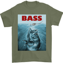 Bass Fishing Parody Fuuny Fisherman Mens T-Shirt Cotton Gildan Military Green