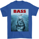 Bass Fishing Parody Fuuny Fisherman Mens T-Shirt Cotton Gildan Royal Blue