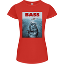 Bass Fishing Parody Fuuny Fisherman Womens Petite Cut T-Shirt Red