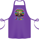 Be Kind Elephant Autism Autistic Cotton Apron 100% Organic Purple