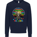 Be Kind Elephant Autism Autistic Kids Sweatshirt Jumper Navy Blue