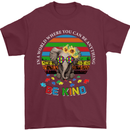 Be Kind Elephant Autism Autistic Mens T-Shirt Cotton Gildan Maroon