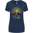 Be Kind Elephant Autism Autistic Womens Wider Cut T-Shirt Navy Blue