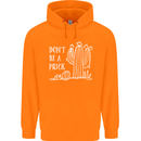 Be a Prick Funny Offensive Cactus Slogan Childrens Kids Hoodie Orange