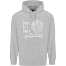 Be a Prick Funny Offensive Cactus Slogan Childrens Kids Hoodie Sports Grey