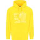 Be a Prick Funny Offensive Cactus Slogan Childrens Kids Hoodie Yellow
