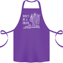 Be a Prick Funny Offensive Cactus Slogan Cotton Apron 100% Organic Purple